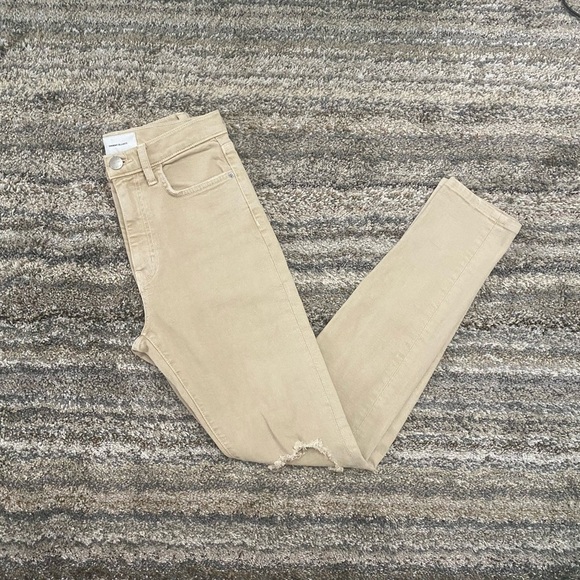 Current/Elliot Skinny Jeans Sz 27 | Current/Elliot High Rise Skinny Jeans Khaki - Picture 4 of 12